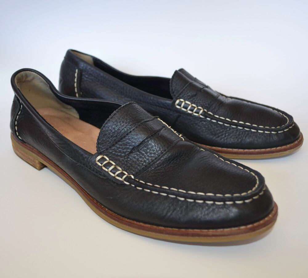 Sperry Black Leather Penny Loafer Size 9.5